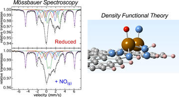 a combined probe molecule mossbauer nuclear resonance vibrational spectroscopy and density functional theory 